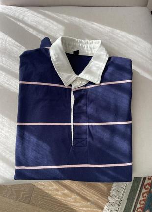 Uniqlo поло в полоску, юникло лонгслив