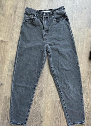 Levi's high loose taper графитовые джинсы мом