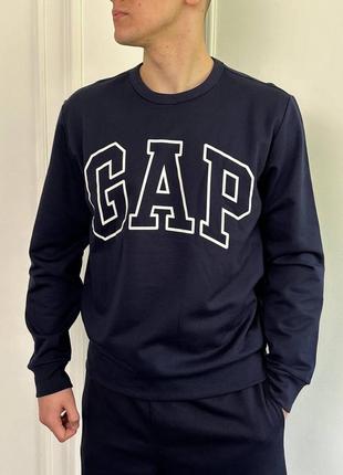 Свитшот gap “ tapestry navy” с флисом
