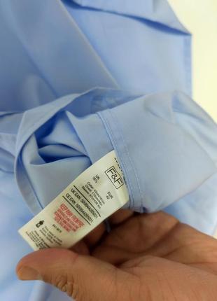 Сорочка рубашка чоловіча блакитна синя легка пряма широка класична повсякденна f&f man, розмір xl.7 фото