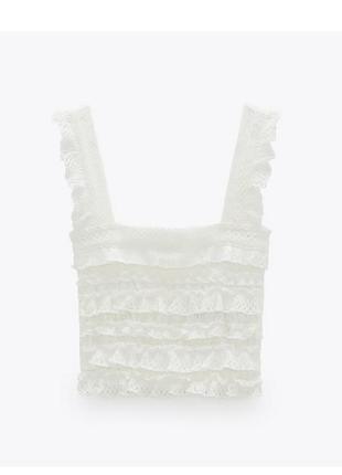 Топ кружевной вязаный zara s