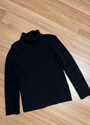 Черный водолаза унисекс гольф рубчик теплый next zara