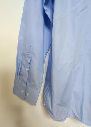 Сорочка рубашка чоловіча блакитна синя легка пряма широка класична повсякденна f&f man, розмір xl.6 фото