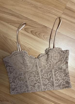 Топ бюстгальтер корсет ажурний zara