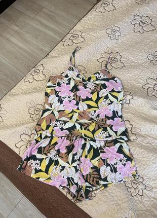 Пижама женская набор для сна шортики+майка домашний комплект красивый стильный удобный практичный