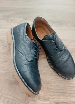 Мужские кожаные туфли zara