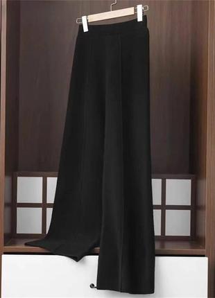 Теплые женские ангоровые брюки палаццо