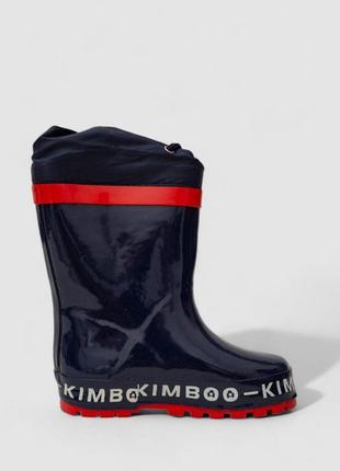 Чоботи дитячі гумові з флісовим утеплювачем, колір темно-синій, 244r64951