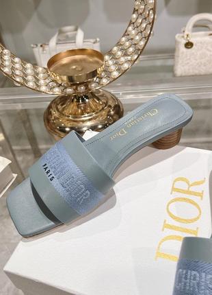 Тапочки dior с вышивкой