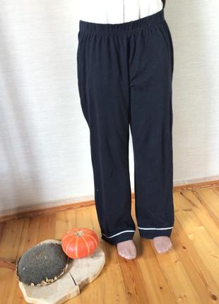 Жіночі широкі  вільні чорні спортивні штани бавовна 100%