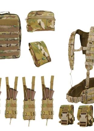 Пояс рпс r1 с карманом для баллистического пакета и рюкзак мультикам для плитоноски dm-11