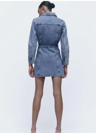 Джинсовое платье джинсова сукня зара сарафан4 фото