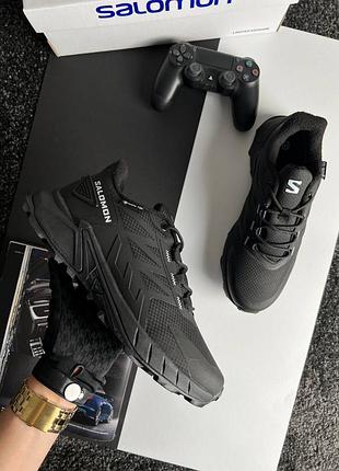 Шикарні чоловічі стильні зимові кросівки salomon supercross 4 gore-tex termo