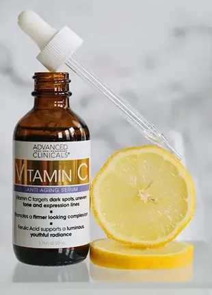 Сыворотка с витамином c advanced clinical (anti-aging serum, антивозрастная, 52 мл)