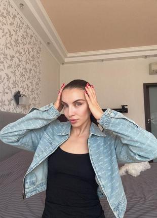 Джинсовый пиджак miu miu