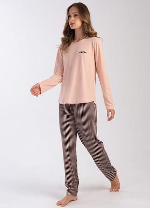 Пижамный хлопковый комплект большие размеры 403194