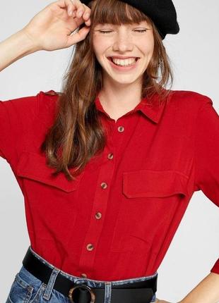 Рубашка stradivarius вискоза