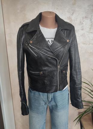 Косуха натуральная кожа кожаная куртка винтаж mango zara