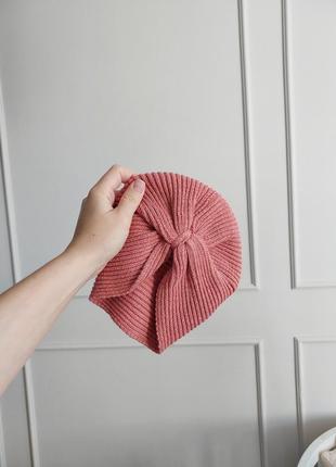 Солоха тюрбан чалма тепла в'язана шапка шапочка солошка теплая вязаная шапка