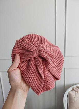 Солоха тюрбан чалма тепла в'язана шапка шапочка солошка теплая вязаная шапка