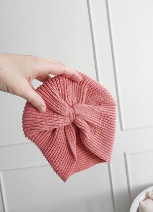 Солоха тюрбан чалма тепла в'язана шапка шапочка солошка теплая вязаная шапка