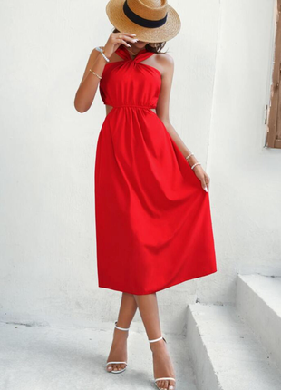 Красивое красное платье от shein3 фото