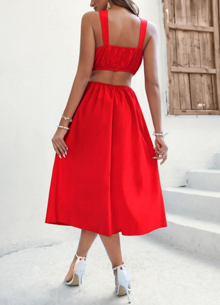 Красивое красное платье от shein4 фото
