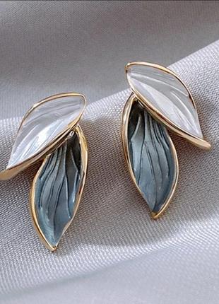 Серьги шарики листочки бижутерия листьев серьги