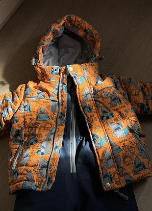 Зимова куртка для хлопчика joiks + напівкомбінезон , 74 розмір