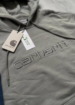 Худи carhartt grey худи кархарт оверсайз серое2 фото