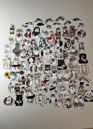 Наклейки, стикеры, наклейки коты, наклейки с котами, котики, стикерпак с котиками