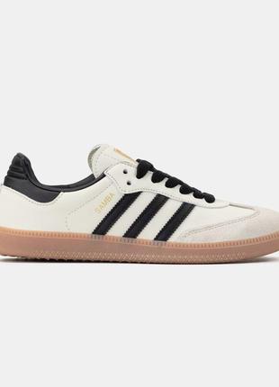 Брендовые мужские кроссовки adidas samba og cream white * pinapd