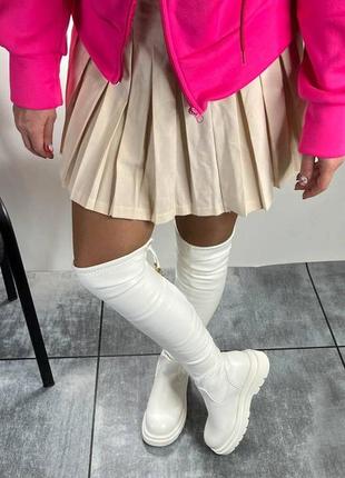 Белые ботфорты