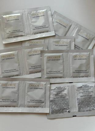 Крем для зняття макіяжу, вмивання kose cosme decorte lift dimension refining cleansing cream набір