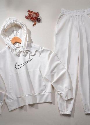 Nike худі білий+штани білі