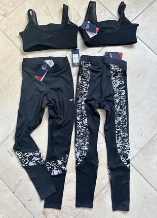 Комплект, лосины лосины топ оригинал reebok