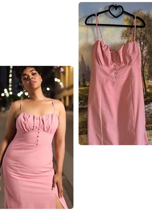 Платье миди plus size