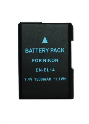 Акумуляторна батарея alitek для nikon en-el14, en-el14a chip — 1500 mah
