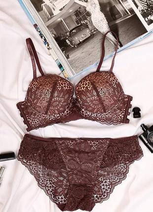 Комплект женского белья!мокко!