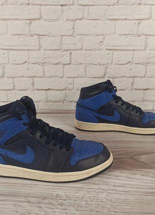 Кросівки jordan 1 mid obsidian game royal, 43-27.5см.