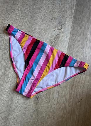 🌈яскраві полосаті купальні плавки низ від купальника boohoo 12/l