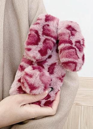 Панель чехол для apple iphone 11 pro зайчик leopard rose red
