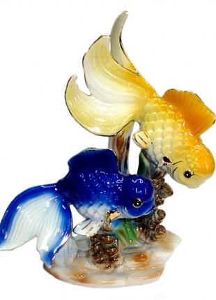 Пара рыбок фаянс, статуэтка фаянс рыбки