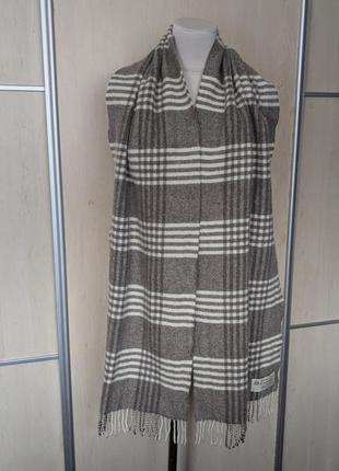 Довгий шерстяний шарф в клітинку artesania textil de grazalema