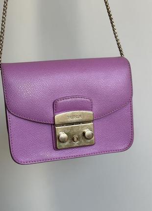 Сумка furla на плече кросбаді шкіряна італійська