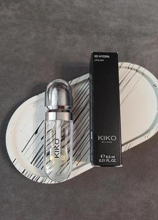 Гидрогелевый блеск для губ kiko milano 3d hydra lip gloss в оттенке clear 6.5ml