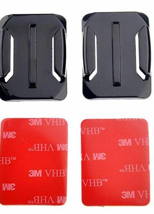 Комплект изогнутых площадок креплений для gopro, sjcam, xiaomi alitek curved mount (2 шт.)