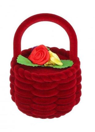 Футляр для кільця, прикрас diamant кошик red velvet