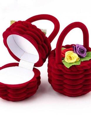 Футляр для кольца, украшений diamant корзинка red velvet