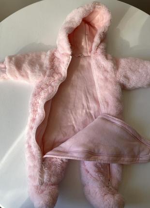 Пушистый зимний комбинезон для младенцев